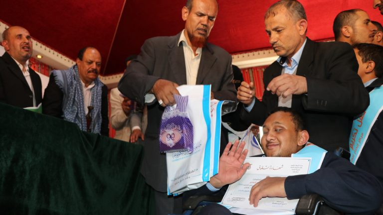 Honoring the first blind students at Ebsar Primary School and Literacy